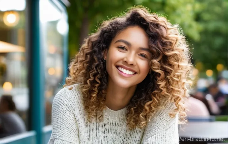 브래드이발소 헤어샵 유행 - **Prompt:** A diverse woman, mid-20s, with a modern, textured lob (long bob) hairstyle, smiling genu...