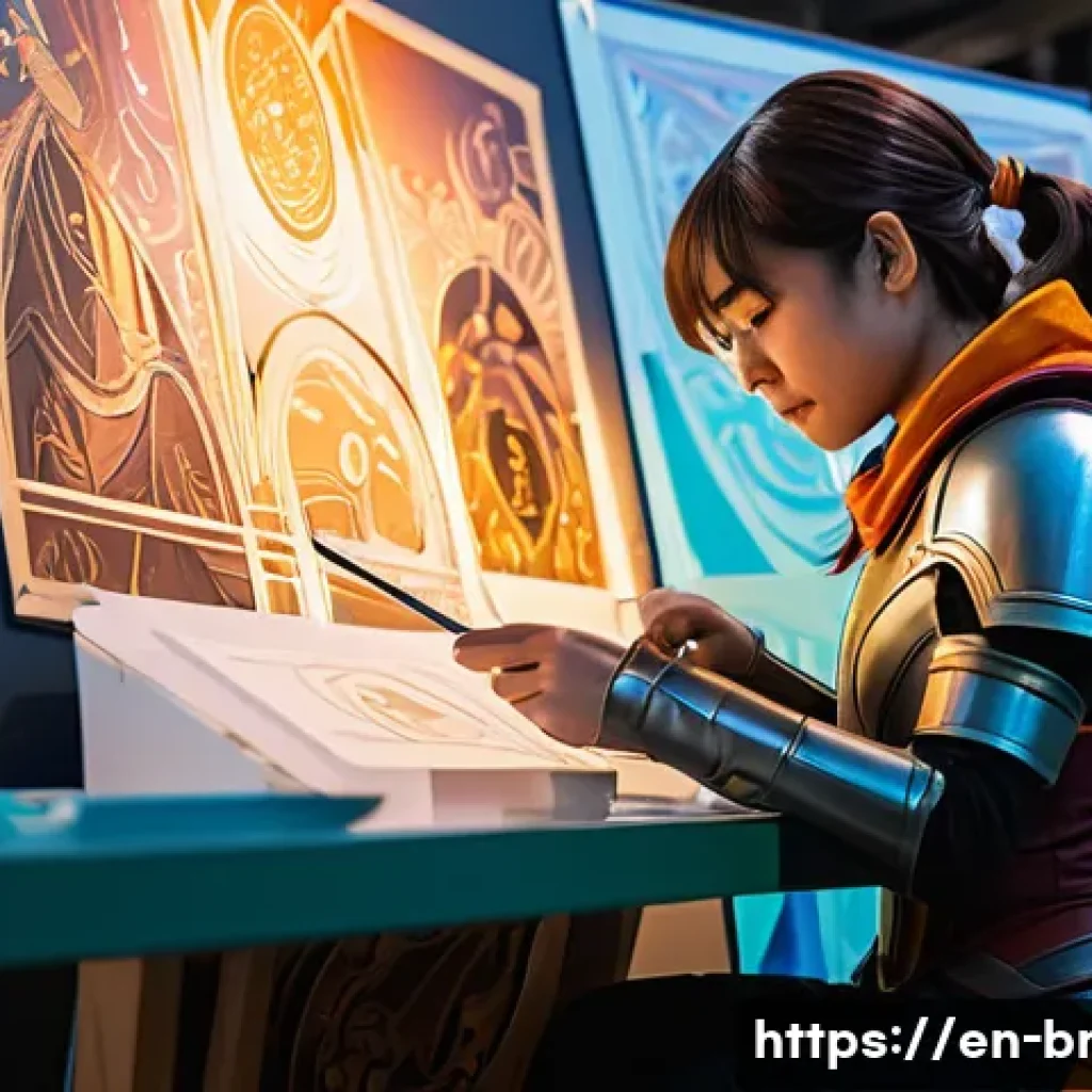브래드이발소의 팬덤 문화 - **Prompt 1: The Creative Nexus of Fandom**
    "A vibrant, bustling scene depicting a diverse group ...